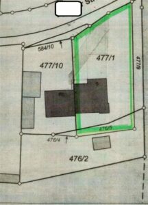 Flukarte mit Markierung Grundstück