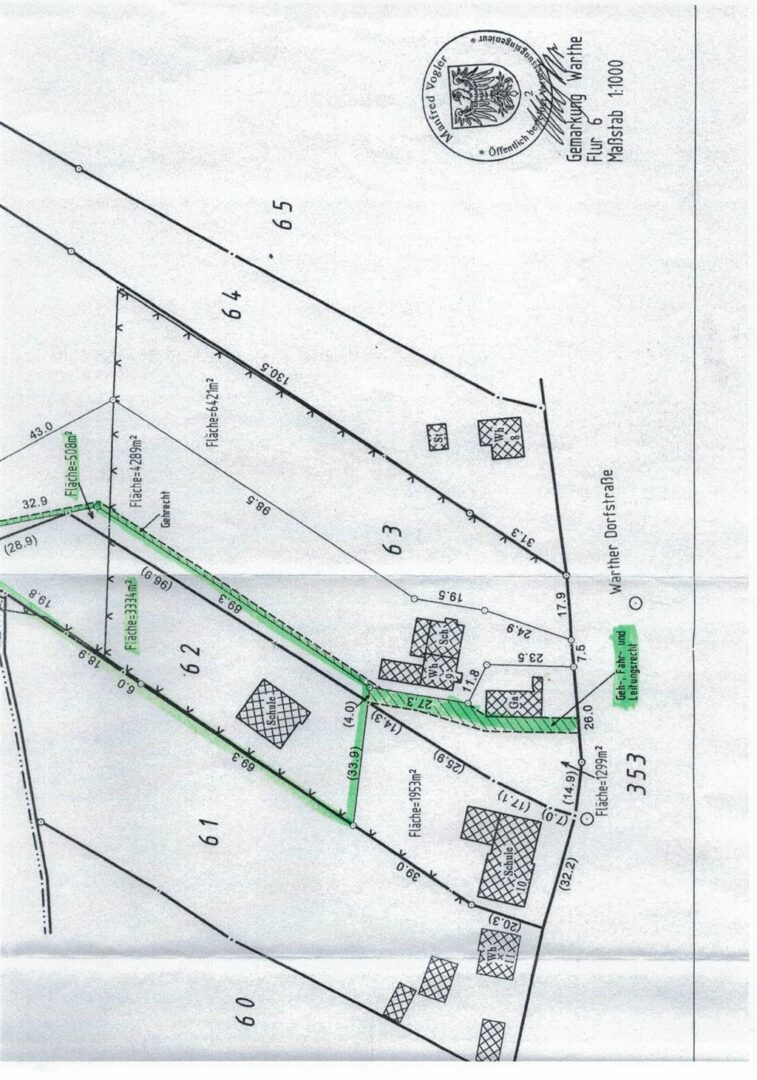 Lageplan Grundstück