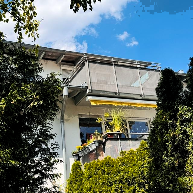 Blick auf Balkon
