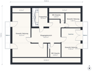 Grundriss-Dachgeschoss - ca. 125 m²