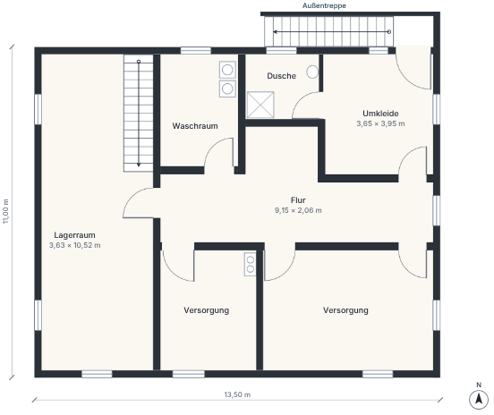 Grundriss-Untergeschoss - ca. 125 m²